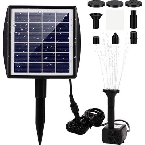2-Watt-Solarpumpe für Vogeltränken mit USB-Ladefunktion, ideal zur Dekoration von Gartenteichen und Springbrunnen. (1/4)