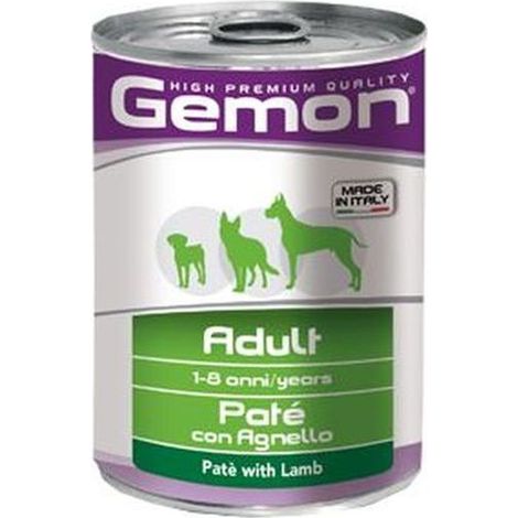 Gemon Cane Adulto , Agnello Pate' Gr.400