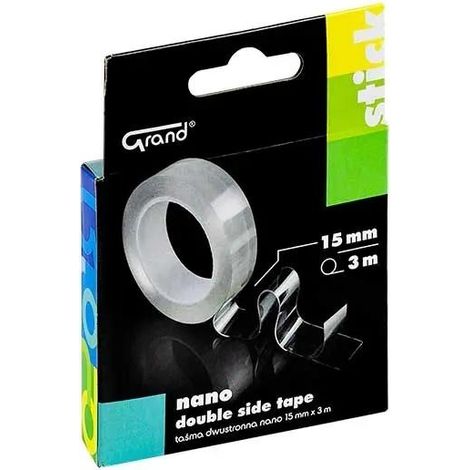 Doppelseitiges Nano-Klebeband 15 mm x 3 m Grand