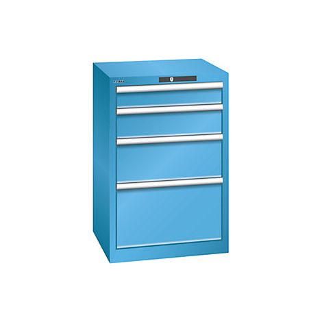 Cajonera con 4 cajones  A x P x H 564 x 572 x 850 mm  azul