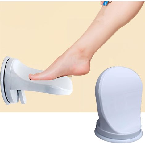 1 pièce - Ventouse de salle de bain - Pédale de douche - 15 x 11,5 x 11,5 cm - Blanc (1/5)