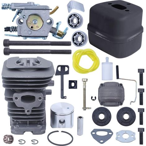 Kit de réparation de piston, cylindre, carburateur et silencieux 40Mm, pour tronçonneuse Husqvarna 142 141 137 136, pièce 530069941, 530071987, 530069415 (1/5)