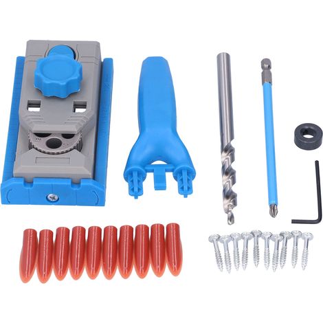 Hole Drill Jig Oblique Drilling Guide Dowelling Locator Tool Set Kit for Woodworking (1/5)