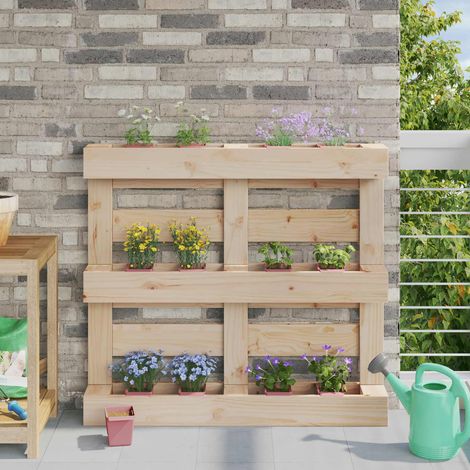 vidaXL Flower Boxes for Euro Pallets 24 pcs Brown 13.5 x 9 x 9.5 cm