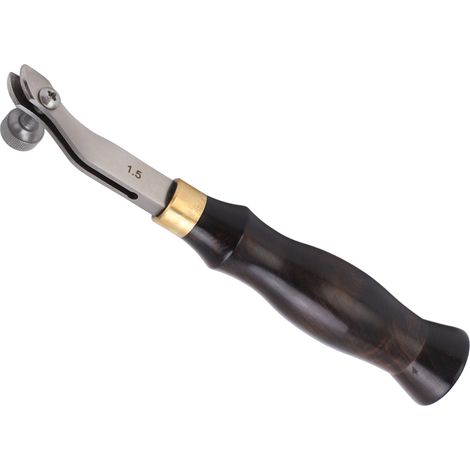 Articles en cuir faits maison - Outil à coudre les bords réglable avec manche en bois de santal violet, outil à rainurer, outil de marquage, largeur de rainure 1,5 mm (1/5)