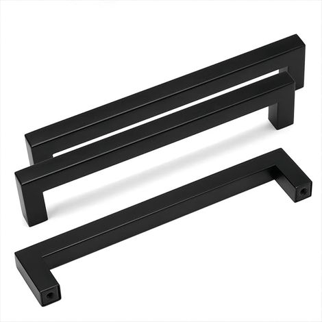 15 Stück Möbelgriffe 128mm Schwarz Küchengriffe aus Edelstahl Schrankgriffe mit Schrauben Türgriffe Möbelgriff Küchengriff Schrankgriffe (1/5)