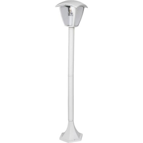 TRADE SHOP - Lampione Da Giardino 86 Cm Lanterna Da Terra Per Vialetti Con Attacco E27 Ip44 819pb-b860 - Bianco
