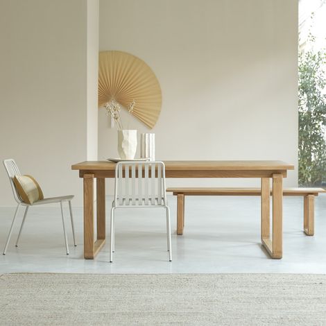 Tikamoon Sybille Table à manger en chêne H 76 cm × L 180 cm × P 95 cm (1/5)
