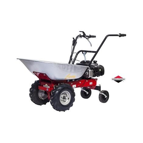 Brouette motorisée 125cc – Charge maximale 100 kg – Cuve galvanisée 85L avec basculement – Moteur Briggs & Stratton 4 temps – Eurosystems (1/8)