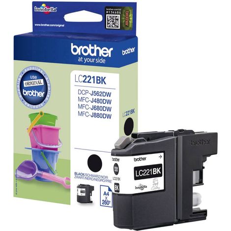 Brother LC-221BK cartouche d'encre 1 pièce(s) Original Noir