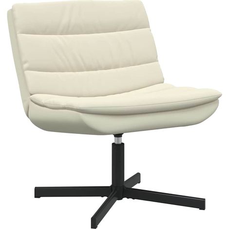 Maison Exclusive - Sedia girevole Crema 63 x 75 x 76 cm PU