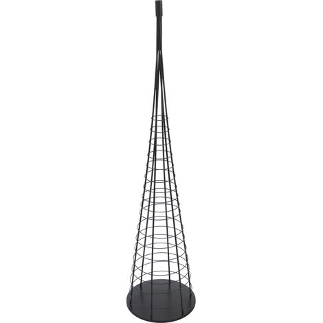 [NUNCA USADO] Árbol decorativo HHG-470, árbol de Navidad, árbol decorativo, decoración navideña, árbol de Navidad para decorar, metal, 160 cm, negro