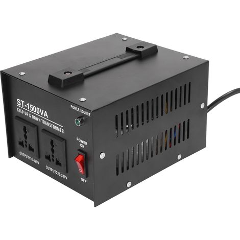 Transformateur AC 1500W avec protection multiple, régulateur de tension, prise UE, bloc d'alimentation variable (1/5)