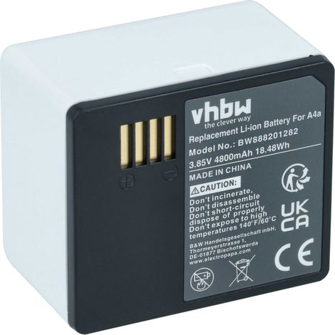 vhbw Akku kompatibel mit Arlo VMC4040P, VMS5140, VMC4040P-100EUS, VMA5400-10000S, VMC5040 Knopfkamera, getarnte Kamera (4800 mAh, 3,85 V, Li-Polymer) (1/5)