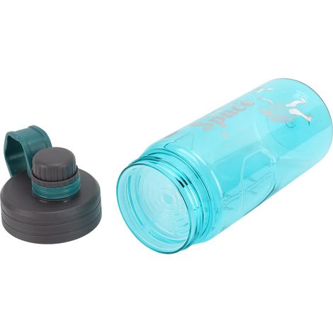 Große Trinkflasche mit Griff, ideal für Fitnessstudio, Outdoor-Sport und Radfahren. 1100 ml grüner Kunststoffbecher für unterwegs. (1/4)