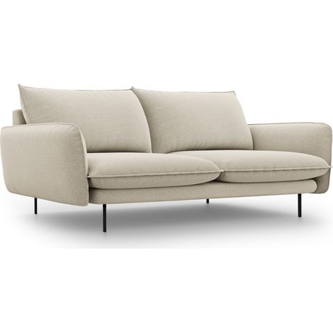 Canapé 3 places en tissu structurel beige (1/5)
