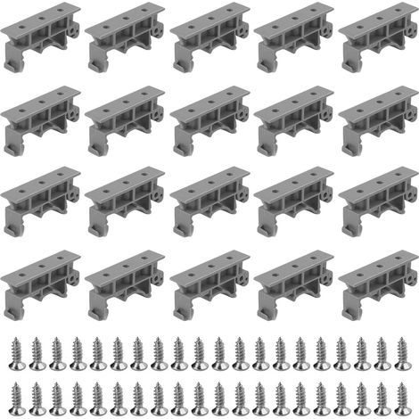 20 Pièces Support De Montage PCB C45 Montage Sur Circuit Imprimé DIN Adaptateur Pour Rail PCB DIN Rail PCB DIN Support Convient Pour Rail De Montage DIN C45,10 Ensembles 35mm (Gris) (1/5)