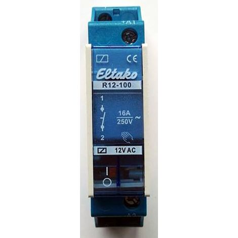 Eltako R12-100-12V Schaltrelais Nennspannung: 12 V Schaltstrom (max.): 8 A 1 Schließer  1 St.