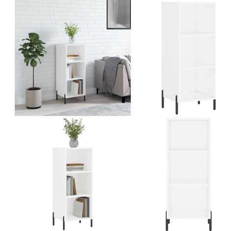 Sideboard Weiß 34,5x32,5x90 cm Holzwerkstoff - Schreibtisch - Wohnzimmermöbel - Sideboard - Regal - Aufbewahrung - Home & Living