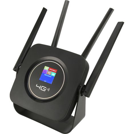 Routeur sans fil 4G LTE professionnel haut débit 300 Mbps avec emplacement pour carte SIM, compatible avec la région européenne, 100-240 V, noir, prise américaine. (1/5)
