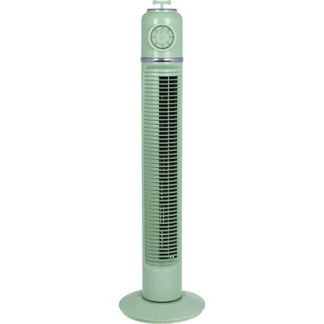 Ventilador Torre Huracan Verde 45w 3velocidades Temporizador  Fijo Y Rotatorio 75x22x22cm (1/2)
