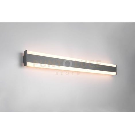 DAWSON APPLIQUE FASCIA DA ESTERNO ALLUMINIO ANTRACITE CON REGOLAZIONE SIA TEMPERATURA DI COLORE DEL LED SIA INTENSITA' IP54 L.100CM LED 11W 1300lm, 2300+3000+4000K