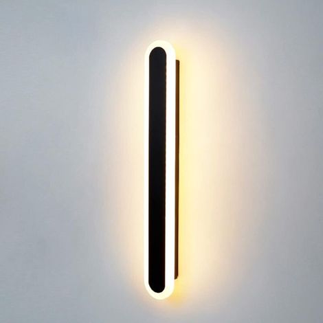 Applique Murale LED Intérieure 60CM RVB - Lumière Vers le Bas 24W - Moderne pour Chambre, Salon, Escalier, Couloir - AC175-265V (Noir) (1/5)