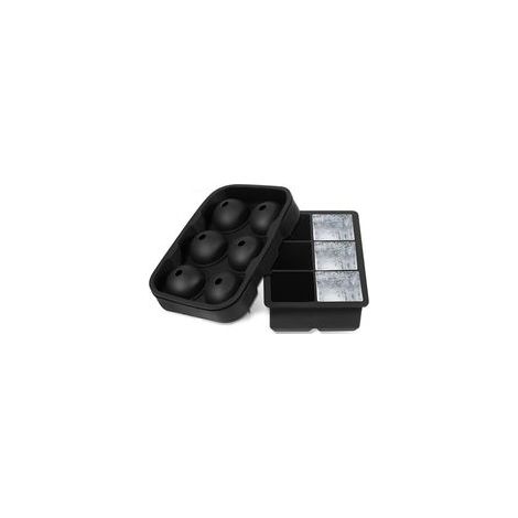 Bac à glaçons à grille avec glaçons en silicone faciles à démouler, idéal pour les cocktails à base de whisky congelés. (1/5)