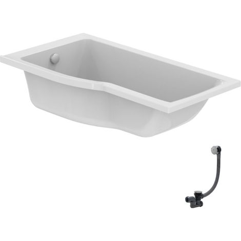 Cabina de bañera/ducha IDEAL STANDARD Connect Air, 150 x 80 cm, apertura a la izquierda, con desagüe cromado.