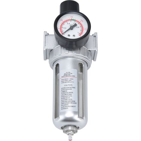 Filtre régulateur manomètre pour compresseur avec séparateur d'eau et purge automatique SFR200