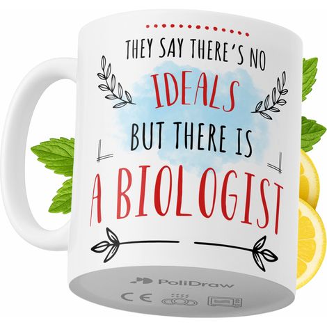 Mug humoristique pour biologiste, avec un texte amusant et un design graphique original. Idéal pour les anniversaires, les fêtes et les occasions spéciales. Mug premium pour la maison, le bureau et le
