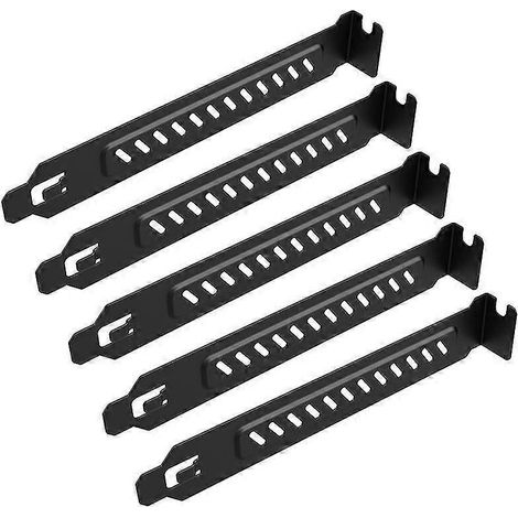 Lot de 5 caches de ventilation anti-poussière pour emplacements PCI, finition électroplaquée, pour ordinateur de bureau. (1/5)