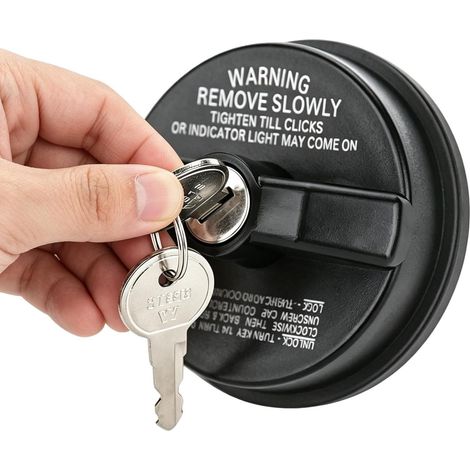 Bouchon de réservoir d'huile verrouillable avec clé  Couvercle antivol et étanche  Bouchons de réservoir d'huile de rechange pour véhicules  Convient aux SUV, camping-cars, remorques, tracteurs, véhic (1/5)