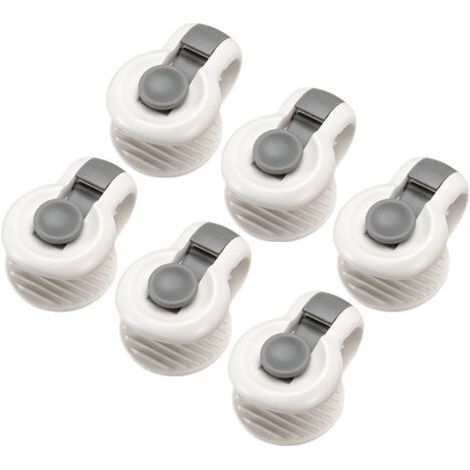 FENOPLASTICALot de 6 housses de couette avec attaches à épingles sans angle pour couette, support anti-mouvement, clips pour housse de couette, accessoires de literie, gris (1/5)