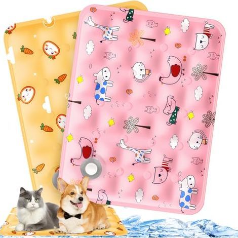 Cooling Carpet for Dogs Cooling Carpet for Cats Resistant Cooling Carpet for Dogs Self-Cooling, Cooling Carpet for Dogs and Cats, 40x50cm, Pink (1/4)