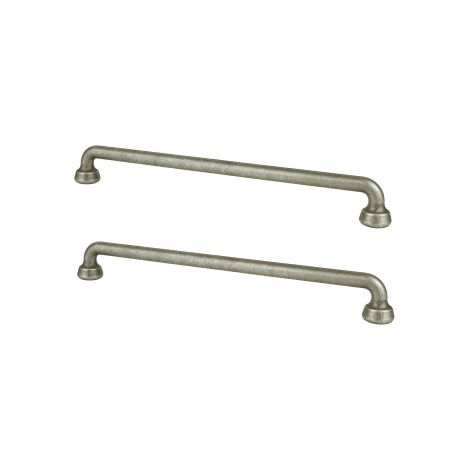 Ouvre&Déco – Lot de 2 poignées de meuble en zamak gris vieilli – Entraxe 224 mm – Largeur 245 mm – Hauteur 32 mm – Épaisseur 20 mm (1/4)