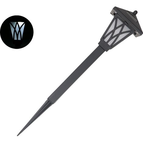 EM&EM LED-Solarlampe schwarz 8x8x29,5 cm