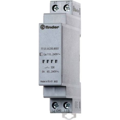 Finder Relè a semiconduttore 77.01.8.230.8051 5 A Tens.comm.max: 240 V/AC 1 pz. (1/4)