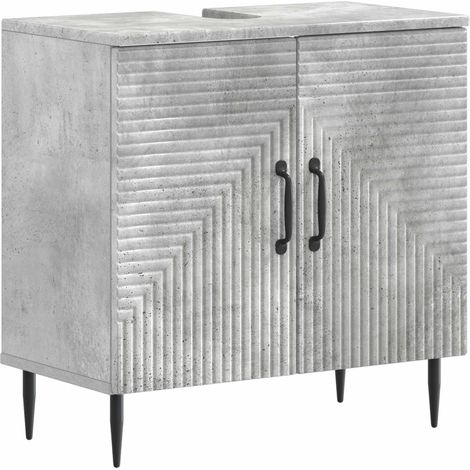 Mueble de lavabo para baño HAARLEM Gris Hormigón vidaXL (1/5)