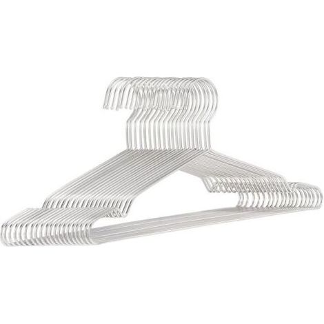 20 pièces, cintre solide de 3,0 mm de diamètre, cintre en acier inoxydable de 42 cm de long, chromé (1/5)