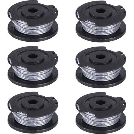 Jeu de fils de tonte - Convient pour Bosch EasyGrassCut - 6 pièces - débroussailleuse - F016800385 et F016800569 - 1,6 MM - Bobine de fil pour coupe-herbe - 5 mètres - Fil de coupe (1/3)
