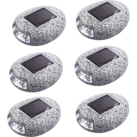 Lampes de jardin en pierre, lampes solaires LED étanches pour terrasse, pelouse, allée et entrée de garage.-AquaForge (1/5)