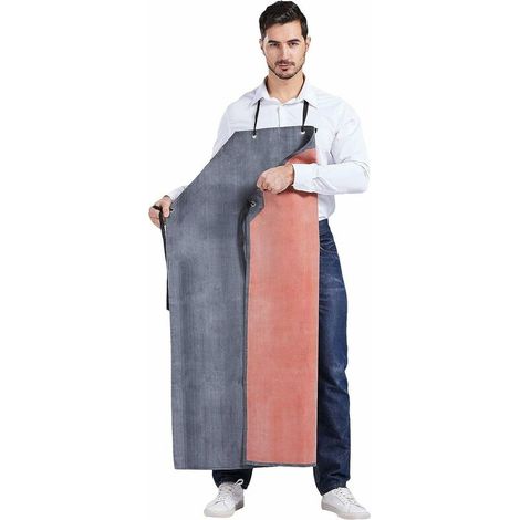Green Mobility-Tablier Hommes Épais Long En Caoutchouc Résistant À L’Huile Imperméable Pour Usine Abattoir noir rouge (1/5)