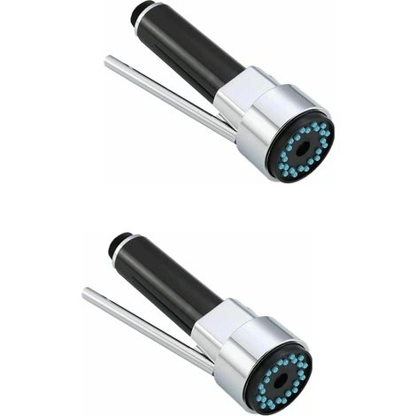 Douchette Robinet Cuisine Evier Rétractable Mitigeur Remplacement pour Extensible 2 pack Laiton Chromé (1/4)