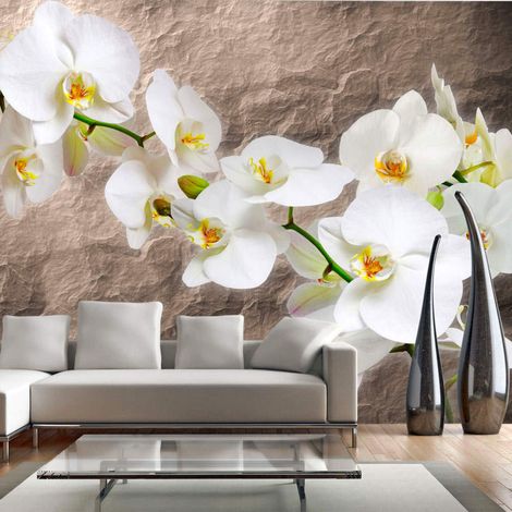 Papier peint pureté de l'orchidée - 250 x 193 cm (1/4)