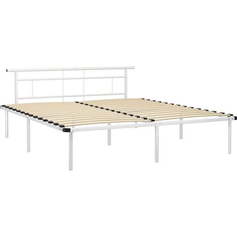 Maison Exclusive - Bettgestell Weiß Metall 200x200 cm