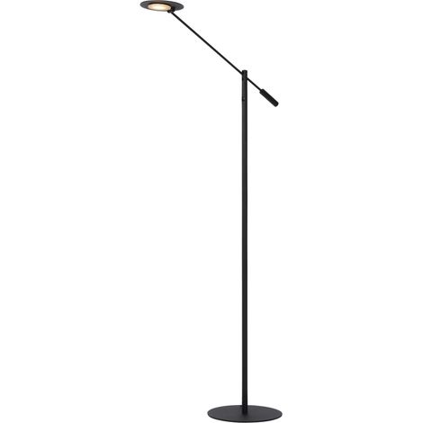Lampadaire LED 9W 3000K Lucide Anselmo noir élégant (1/2)