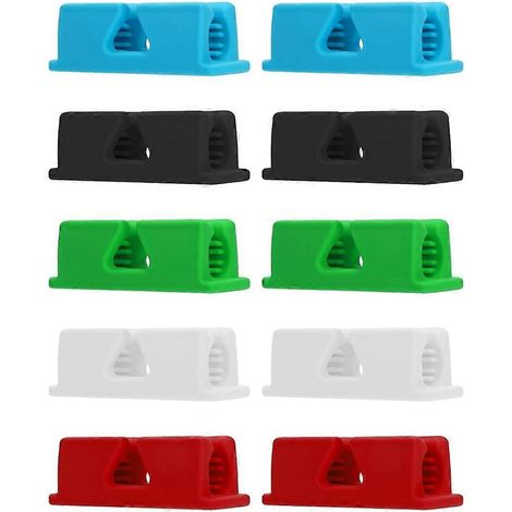 Lot de 10 porte-crayons en silicone, porte-stylos adhésifs pour bureau, multicolores (1/5)