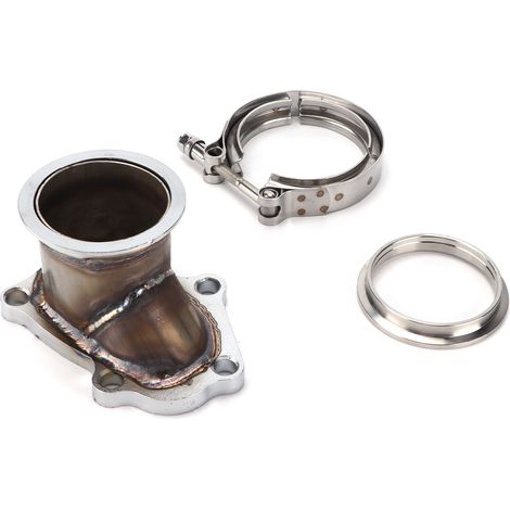 Bride Turbo Downpipe Bride V-Band Adaptateur Conversion Remplacement Subaru Forester XT 2004-2008, Bride 5 Trous, Acier Inoxydable, Kit Montage (1/5)