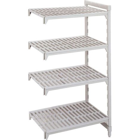 Etagère 4ét. à claire-voie - 400x935x1800 mm - Blanc moucheté - Cambro